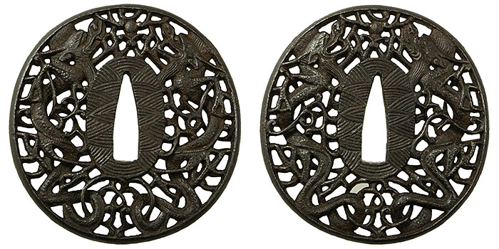 日本刀の鐔｜双龍 南蛮鐔｜日本刀・刀剣販売店・東京【十拳】