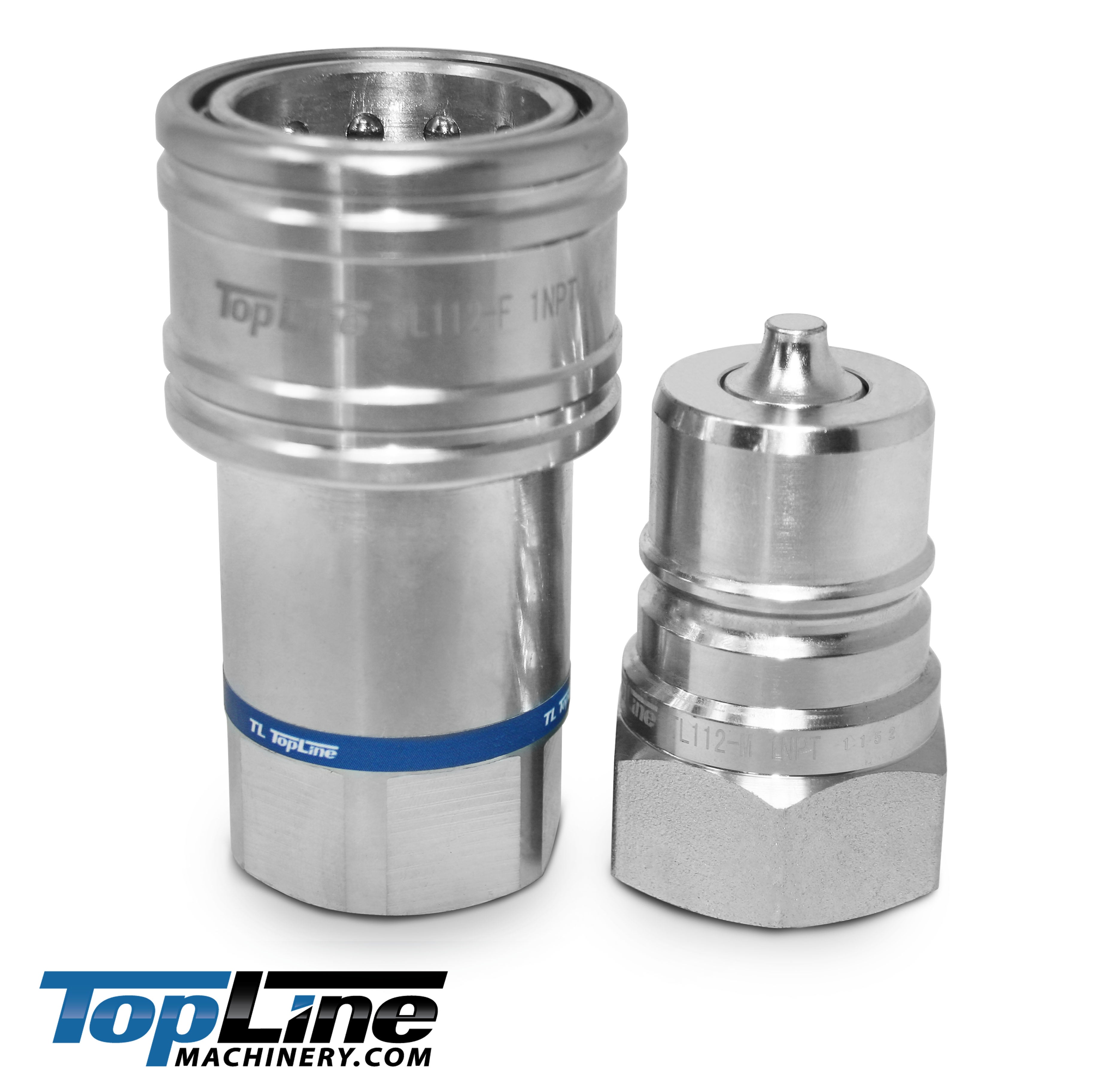 TL76 1/4″ NPT Quick Disconnect Hydraulic Coupler Set Poppet Valve