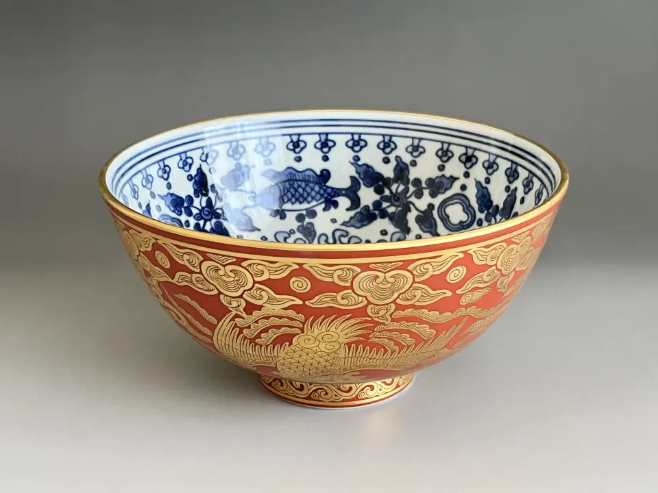 人間国宝 松井康成 萃瓷 練上茶碗 蕪絵 茶道具 二重箱 | 陶酔庵 -tousuian-