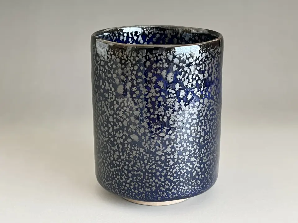 ☆ 安藤工 （父 安藤日出武） 仙太郎窯 志野 耳付花生 高さ26.5㎝ 花入