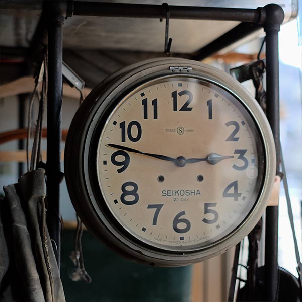 昭和初期 SEIKOSHA（精工舎）掛け時計 電池式クオーツムーブメント交換