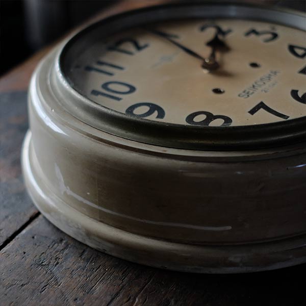 昭和初期 SEIKOSHA（精工舎）掛け時計 電池式クオーツムーブメント交換