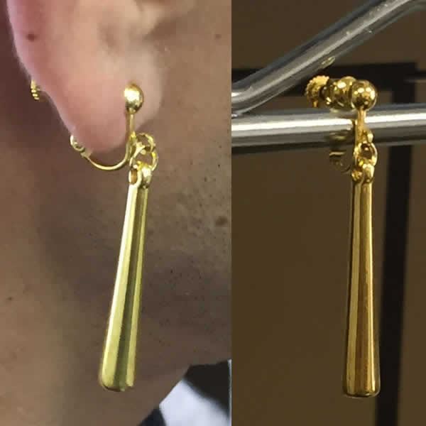 楽天市場】ZORO ステンレスピアス ノンホール イヤリング 1個販売 金色