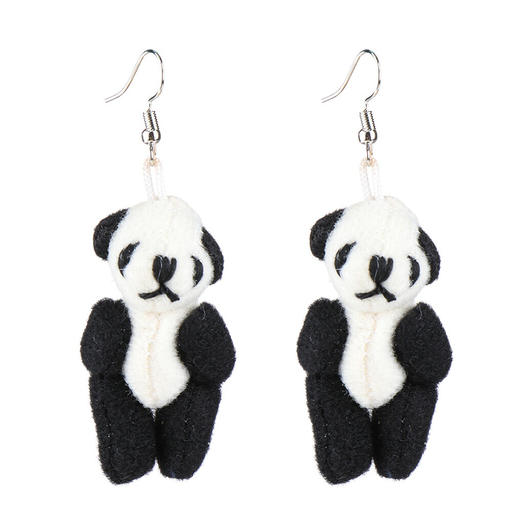 楽天市場】可愛いパンダのヌイグルミステンレスピアス 1個販売 20G 20