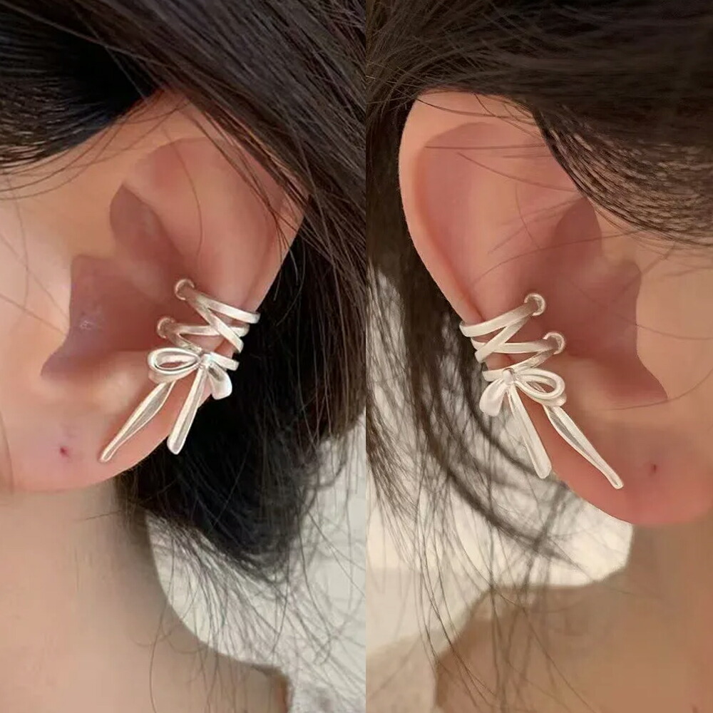 楽天市場】リボン コルセットイヤーカフ 1個販売 ストーン りぼん 包帯