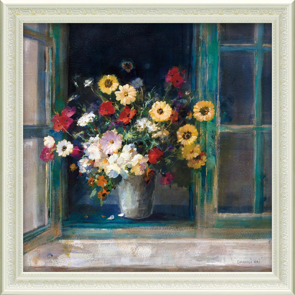 楽天市場】絵画 ダンフイ ナイ「オール ブルーム」 額付き リビング に