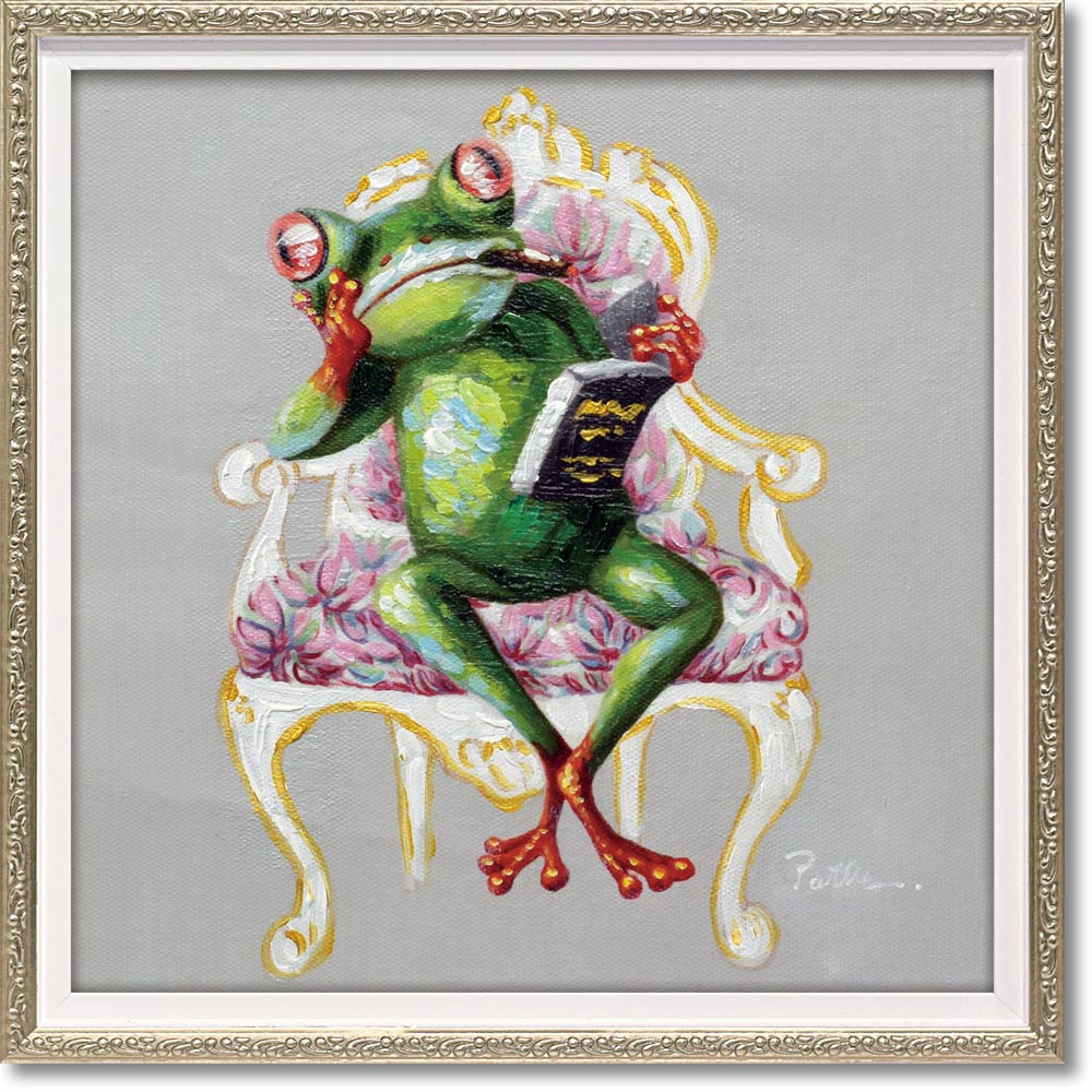 楽天市場】絵画 オイル ペイント アート「カエル ディレクター（S