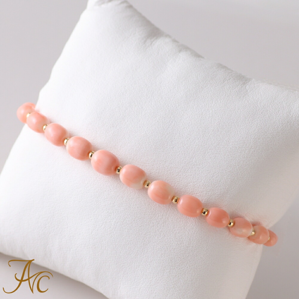 楽天市場】≪1年保証付き≫ピンク珊瑚 K18ミラーボール入り