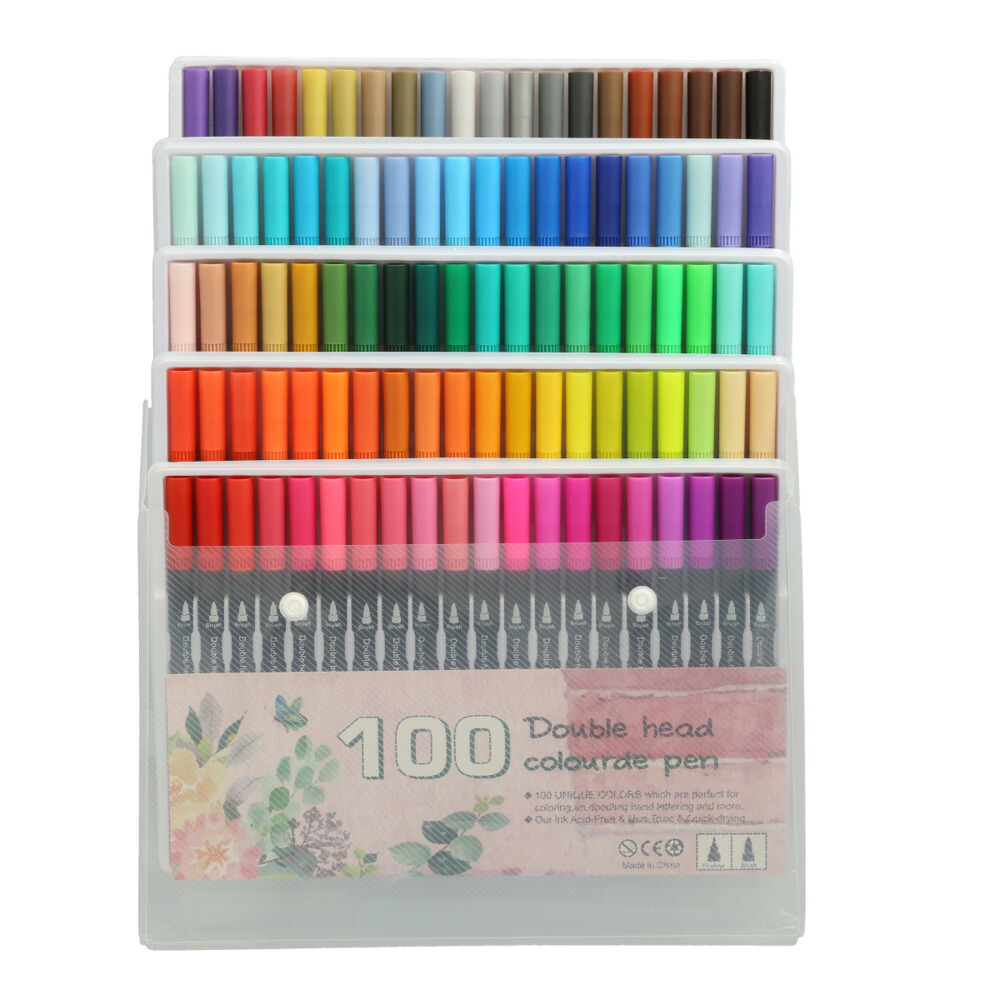 楽天市場】マーカーペン セット 100色 通販 水性ペン カラーペン