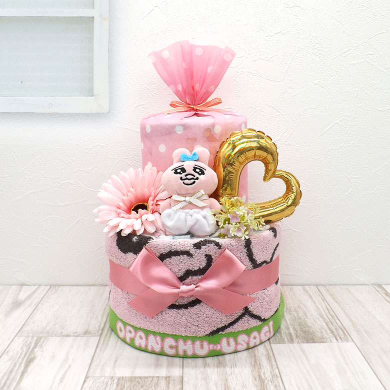 楽天市場】おむつケーキ おぱんちゅうさぎ 出産祝い 2段 紙おむつ