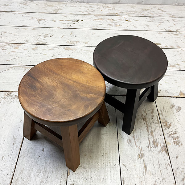 楽天市場】アジアン家具 ウッドスツール ミニスツール 椅子 丸椅子