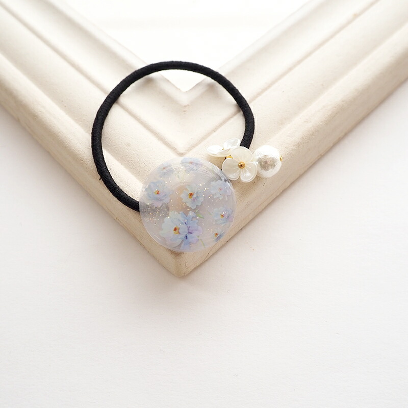 楽天市場】ヘアゴム フラワー パール ゴールド 花 花柄 国産 日本製