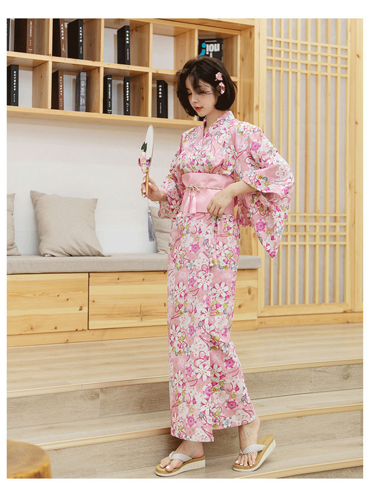 楽天市場】浴衣 レディース ピンク 桜柄 花柄 きれいめ フリーサイズ 2