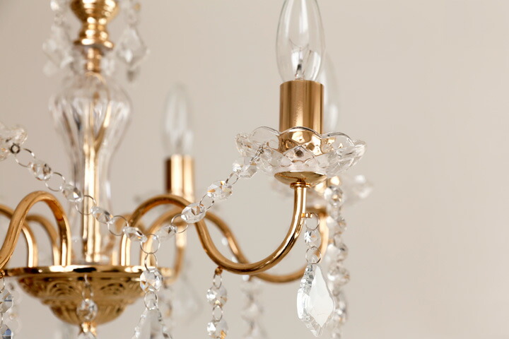 楽天市場】シャンデリア 【 Tiara / ゴールド 】 6灯 LED電球