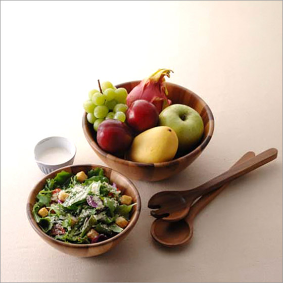 楽天市場】【ポイント5倍 2/20】木製 食器 D＆S サラダボウル S MP.478