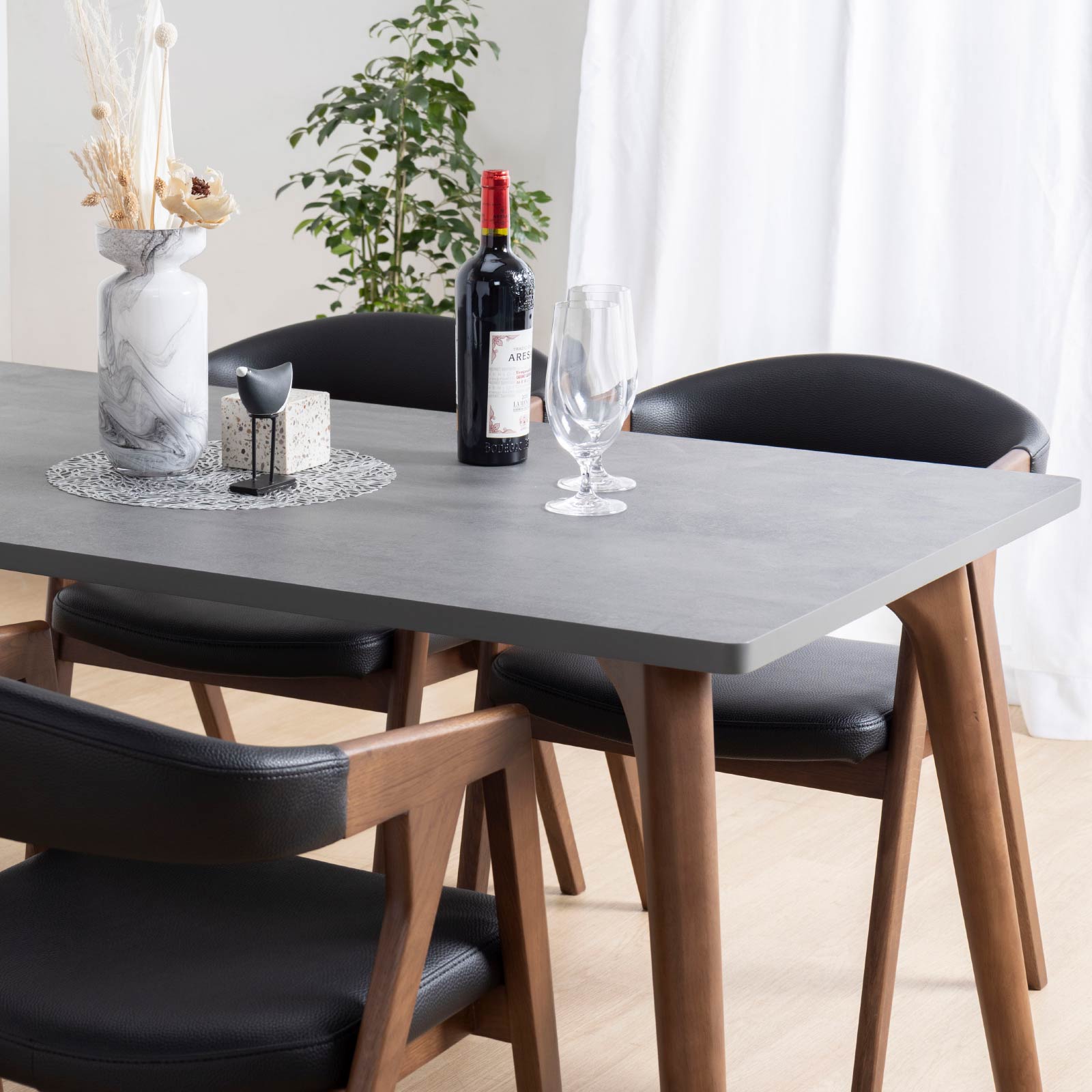 楽天市場】メラミン化粧板 ダイニングテーブル 150 おしゃれ 4人掛け 4