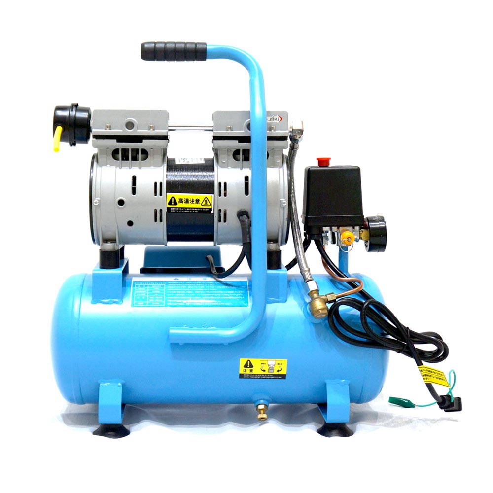 楽天市場】エアーコンプレッサー 静音 オイルレス 12L 100V 静音