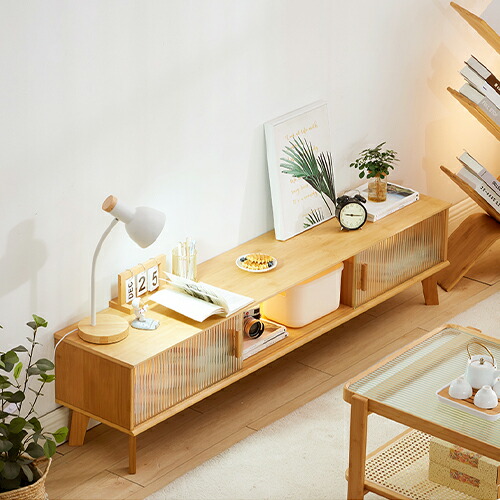 楽天市場】テレビボード ガラス扉 ローボード 北欧風 リビングボード