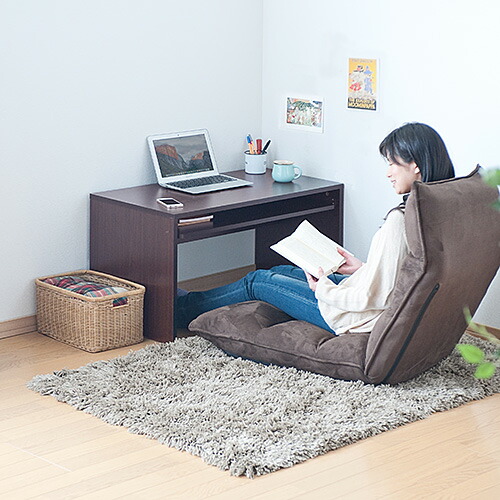 楽天市場】ローデスク パソコンデスク ロータイプ 木製 収納付 幅85cm