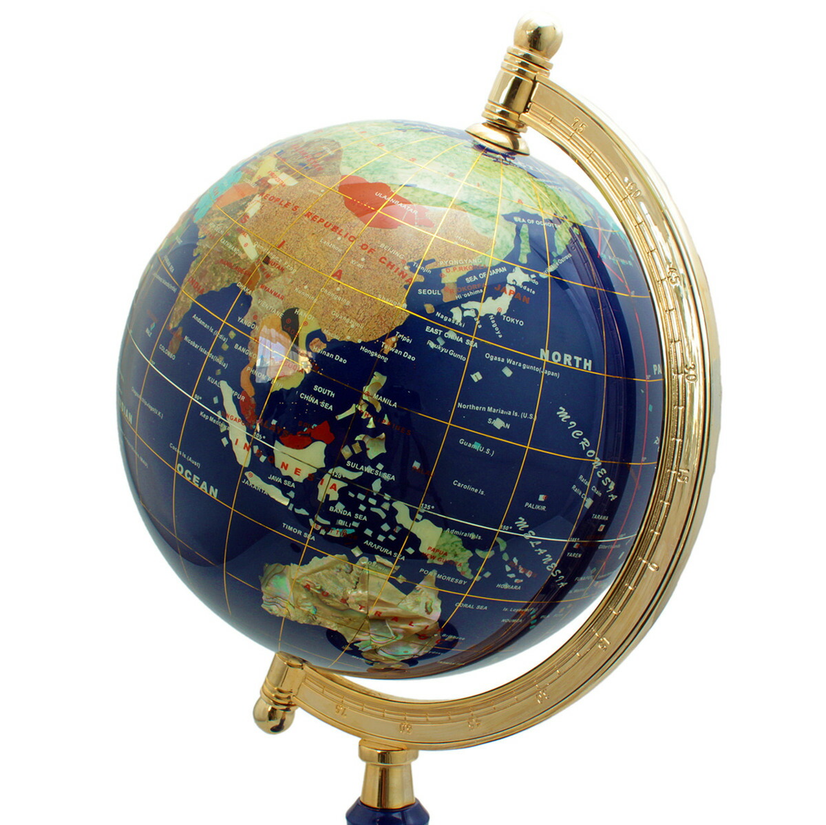 楽天市場】地球儀 おしゃれ インテリア 置物 ラピスラズリ 天然石