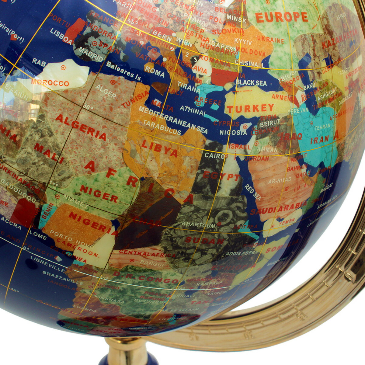 楽天市場】地球儀 おしゃれ インテリア 置物 ラピスラズリ 天然石