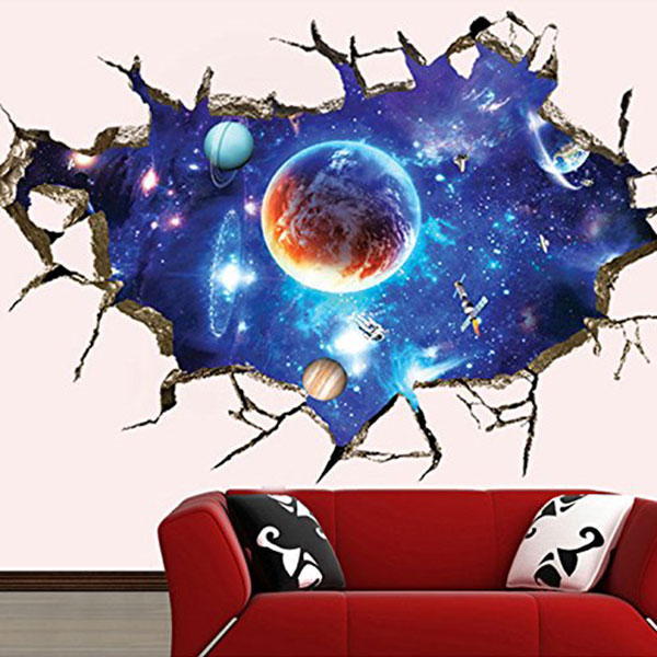 楽天市場】ウォールステッカー トリックアート おしゃれ 木 花 北欧 池