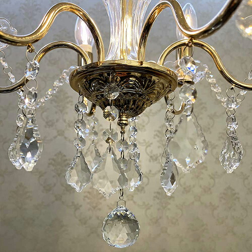 楽天市場】【送料無料】クラリーチェ ゴールド 6灯シャンデリア