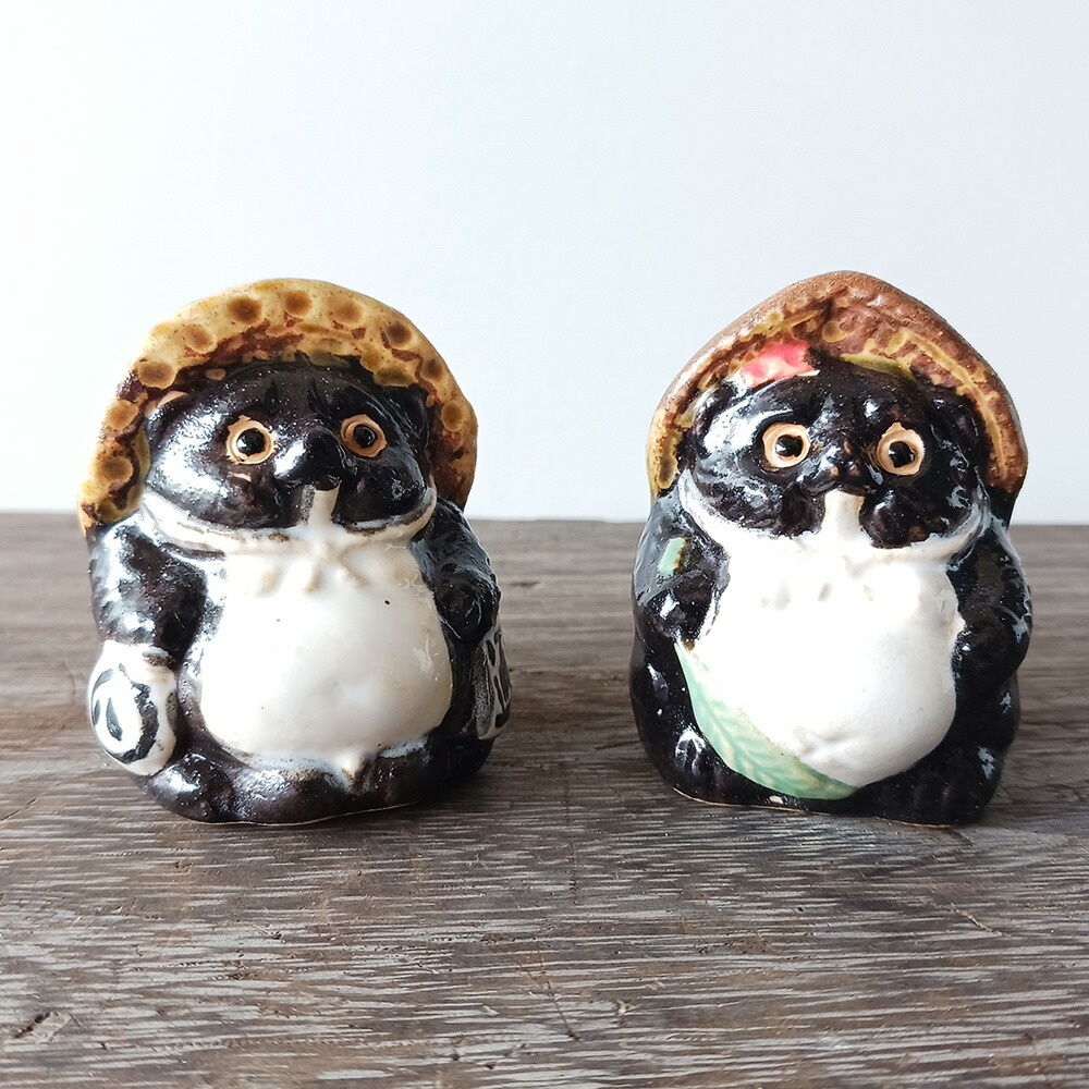 楽天市場】ミニチュア 置物 飾り フィギュア 福狸 カップル 夫婦 ペア