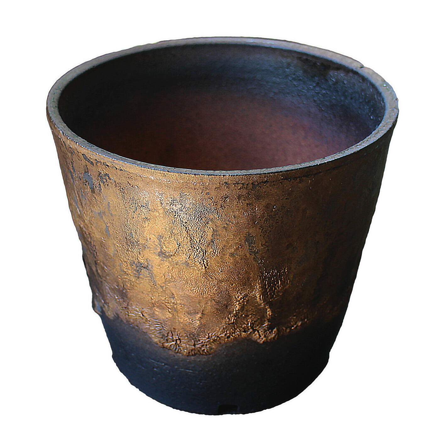 楽天市場】盆栽鉢 陶器 5号 深ソリ おしゃれ 専門店 金彩 黒 信楽焼