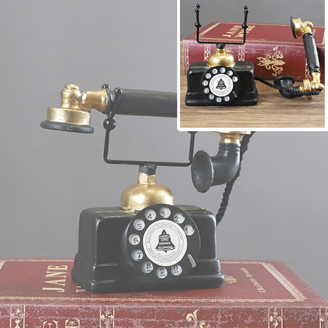 楽天市場】レトロ 電話機 オブジェ ヨーロッパ風 ヴィンテージ