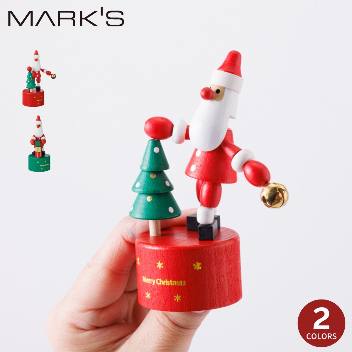 楽天市場】プッシュトイ・サンタクロース レスニー 人形 木 動物