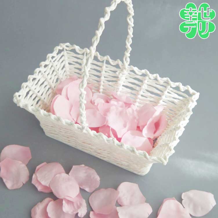 楽天市場】手付きホワイト バスケット スクエア 横幅約21cm プチギフト