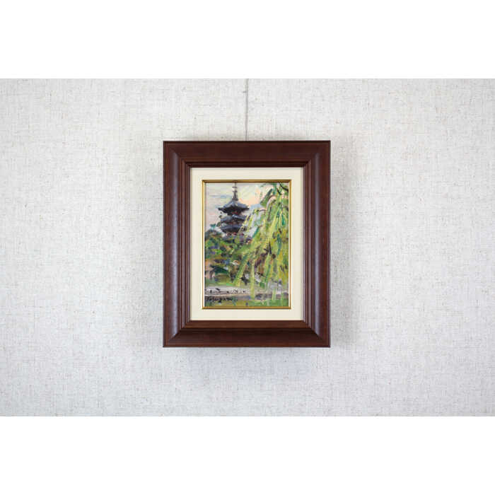 楽天市場】絵画 島田利一 油絵・油彩画 『奈良風景（猿沢の池）』 塔