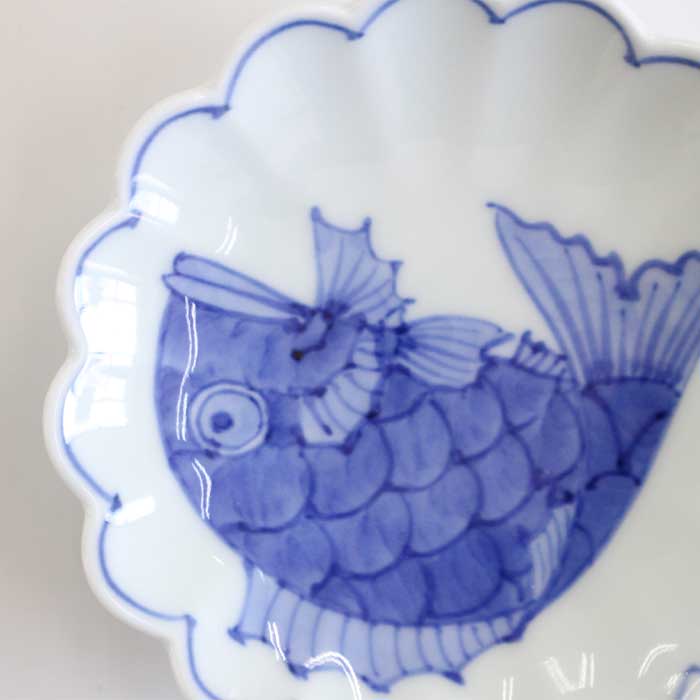 楽天市場】渓山窯 有田焼 染付めで鯛菊型3．5寸皿 豆皿 小皿 取り皿