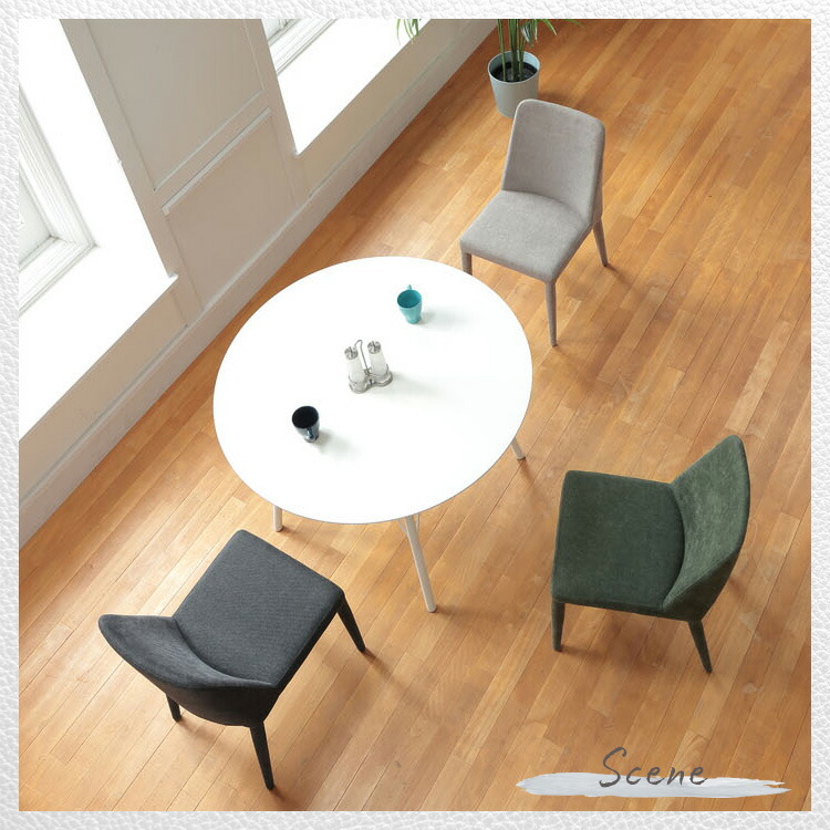 楽天市場】2脚セット ダイニングチェア ファブリックチェア モス