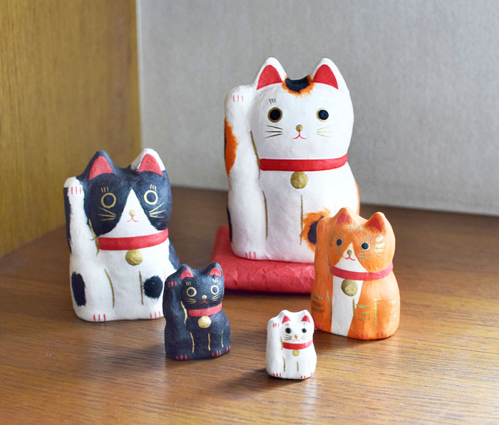 楽天市場】招き猫 マトリョーシカ はりこーシカ まねきねこ 猫 張子