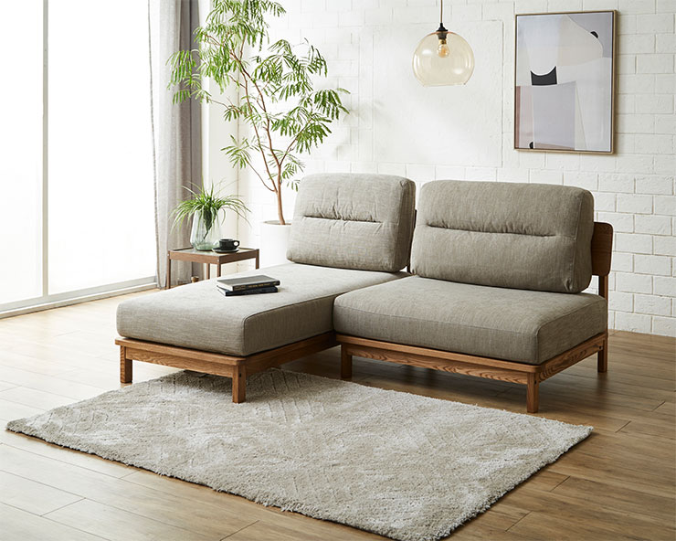 楽天市場】カウチソファ 2.5人掛け 組み換え可能 カウチ ソファ