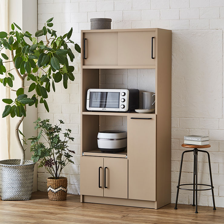 楽天市場】☆55%OFF☆ 食器棚 完成品 レンジ台 キッチンボード