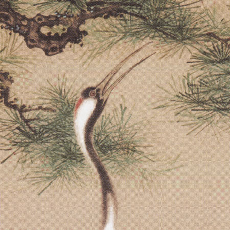 楽天市場】伊藤若冲 掛け軸 白鶴図（双幅・左） 松に鶴 送料無料