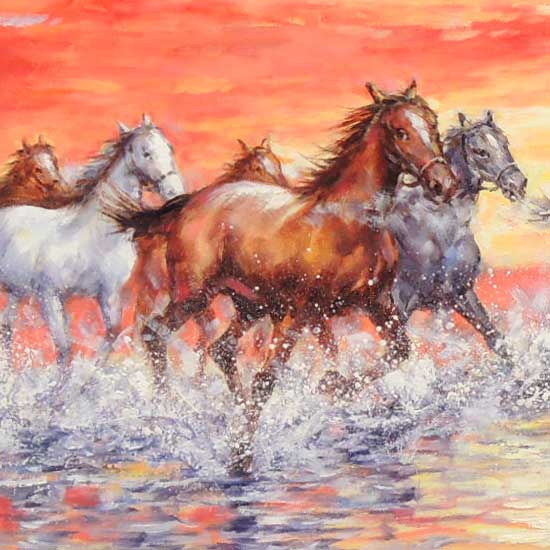 楽天市場】絵画 油絵 駆ける F30号 （鈴木満雄） 送料無料 【肉筆