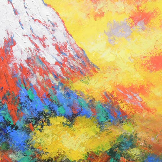 楽天市場】絵画 油絵 赤富士 横 F30号 （山下時雄） 送料無料 【肉筆