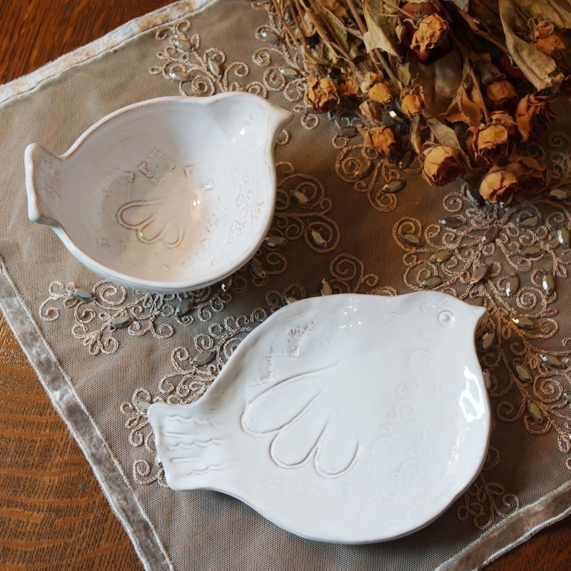 楽天市場】ヴィルジニアカーサ Natale バード ボウル 14cm ホワイト