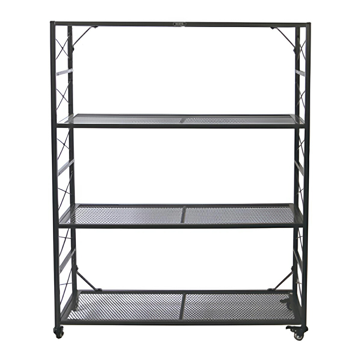 楽天市場】ライトウェイトアイアンメッシュシェルフ 4段 シェルフ