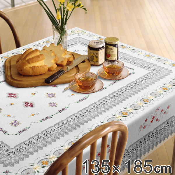 楽天市場】テーブルクロス 135×185cm MGプリントレース セーヌ 樹脂製