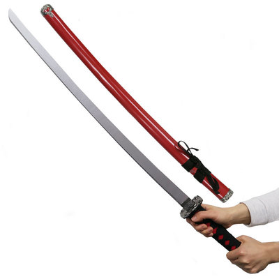 楽天市場】コスプレ 仮装 Uniton 日本刀DX 赤 銀装飾 100cm 木製