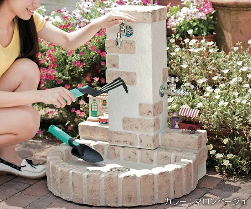 楽天市場】立水栓 水栓柱 おしゃれ セット レトロブリックタイプ 2口