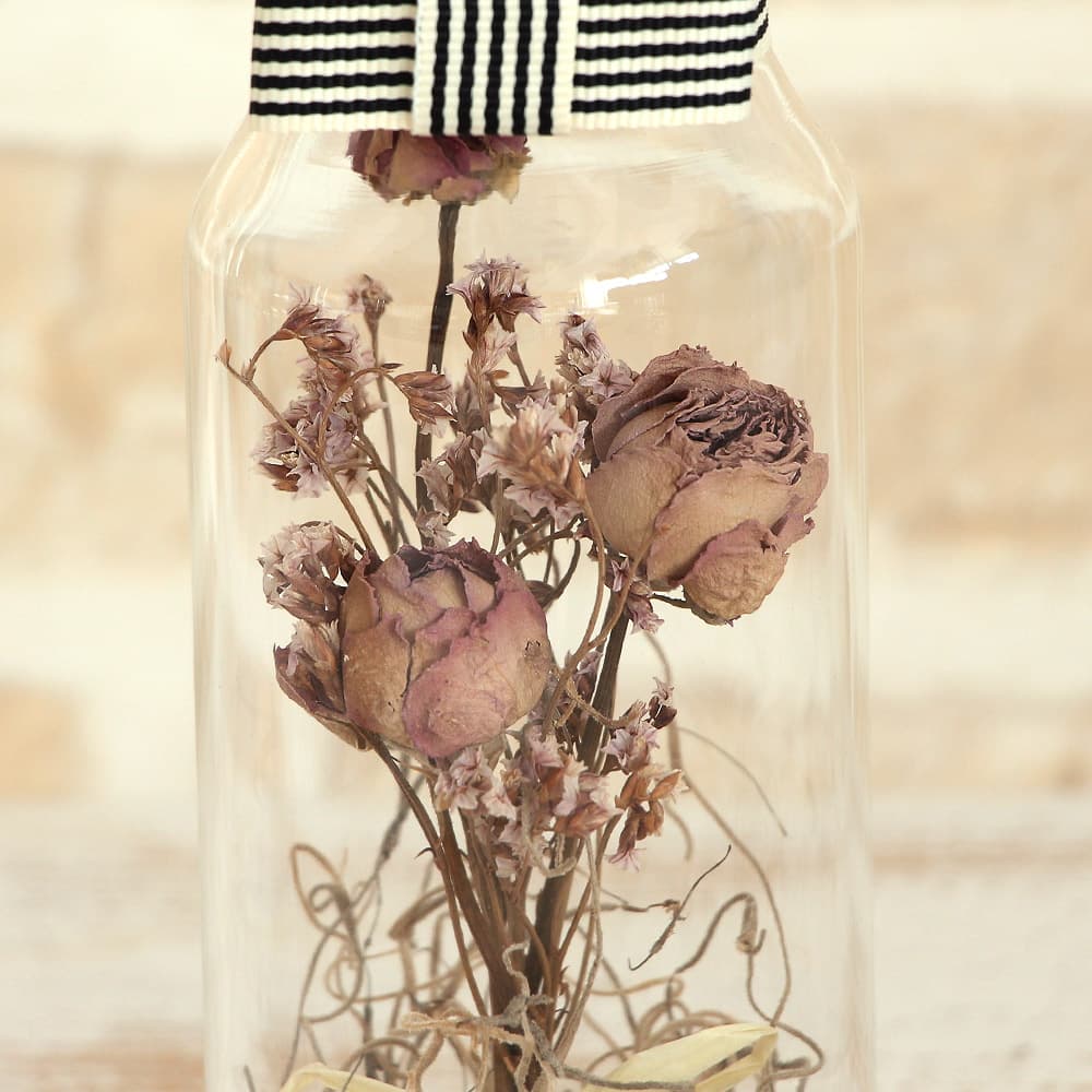 楽天市場】ドライフラワー アレンジ とりよせ品 ボトルドライフラワー