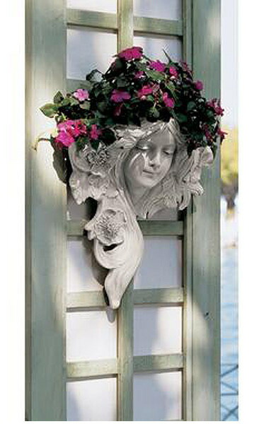 楽天市場】西洋彫刻 ルエトワール（星の女神） 壁掛けプランター壁装飾