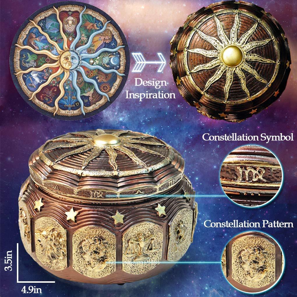 楽天市場】LEDライトがきらめく、12座の星座の女神が回転する