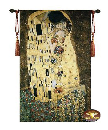 楽天市場】クリムト画「接吻」美しいファインタペストリー ジャカード